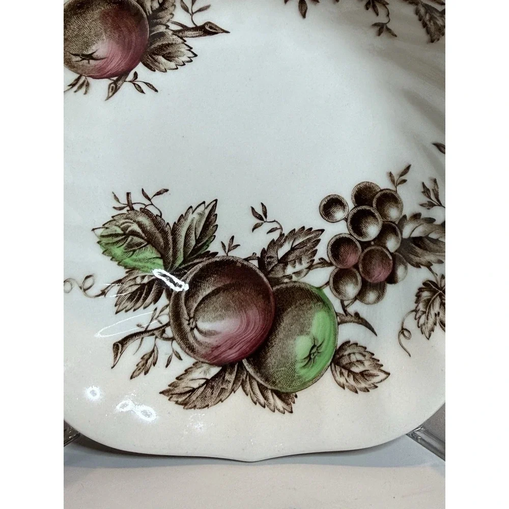 Set of 2 Vintage Johnson Bros Harvest Time Fruit 6.5